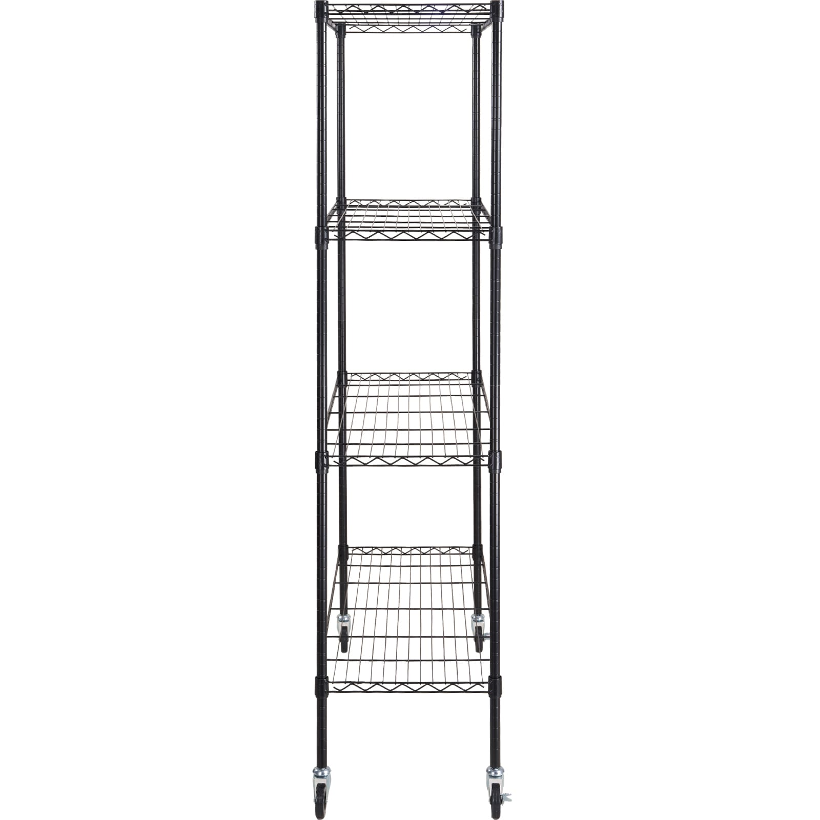 Heavy Duty Metal Storage Shelving Unit With Wheels 4 Tier Rack_voghion.com